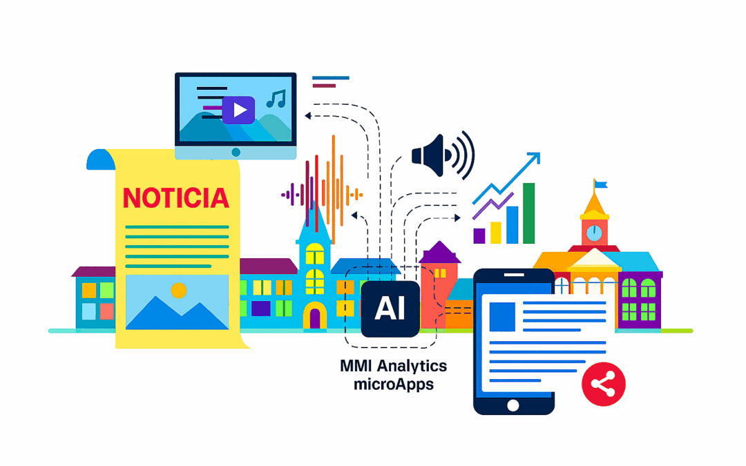 Gabinetes de comunicación que convierten una noticia en video, audio y gráficos automáticamente